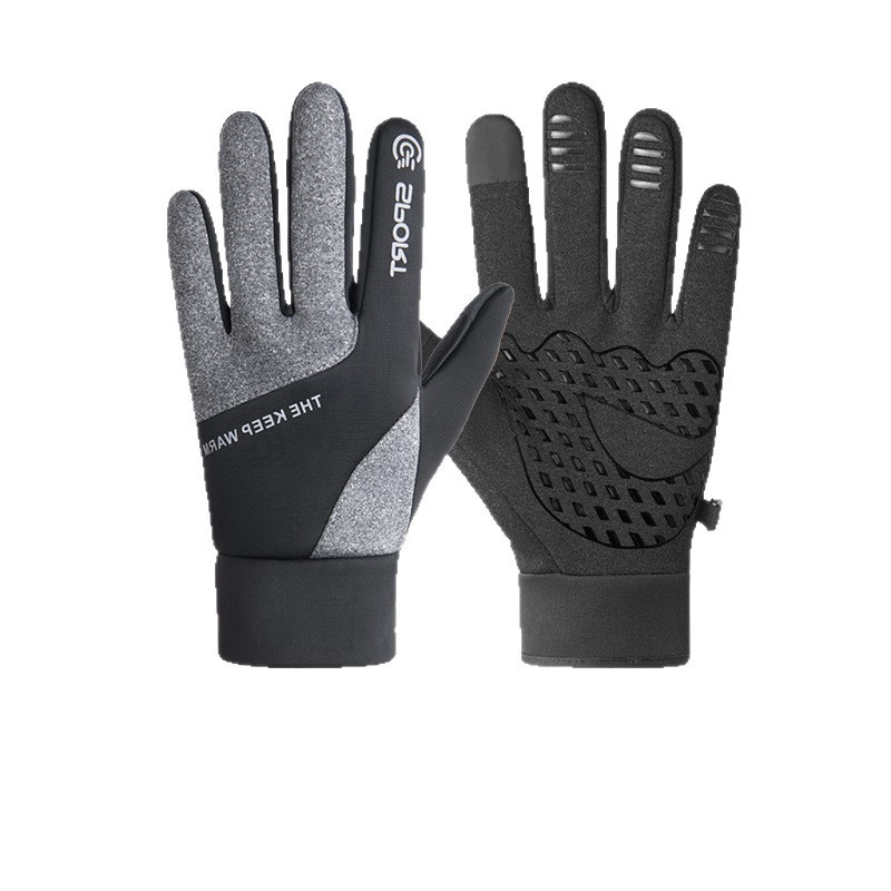 boy Boy Boy Winter For Men And Women 2025 New Fleece-Lined Thickened Cycling Electric Bike Cold-Proof Windproof Cotton Gloves_voghion.com