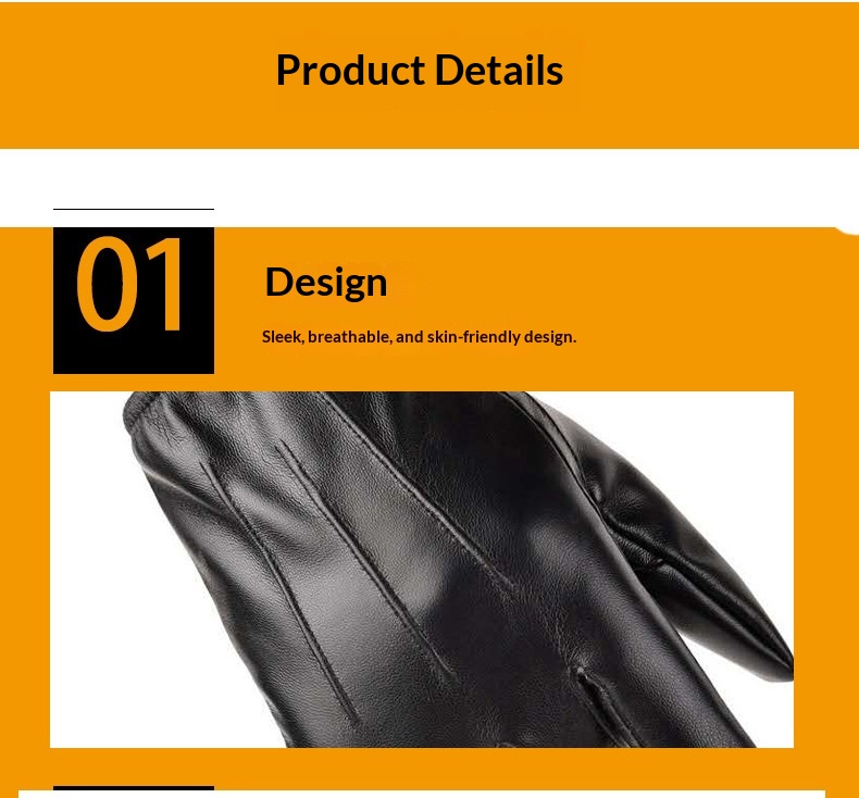 Neue Herren-Winterhandschuhe aus PU-Leder, gefüttert mit Fleece, dick und warm, für Autofahren, Radfahren und Fitness mit Touchscreen-Funktion_voghion.com