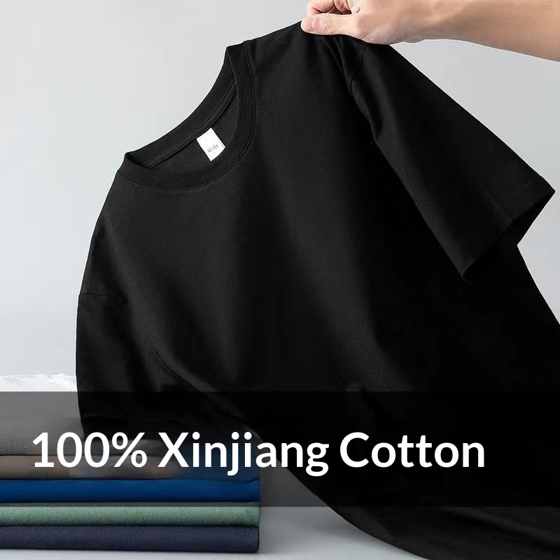 ragazzo Ragazzo Maglietta da lavoro in puro cotone pesante da 300 g, uniforme da uomo, pubblicità, corta, stampata all'ingrosso, tinta unita, mezza manica_voghion.com