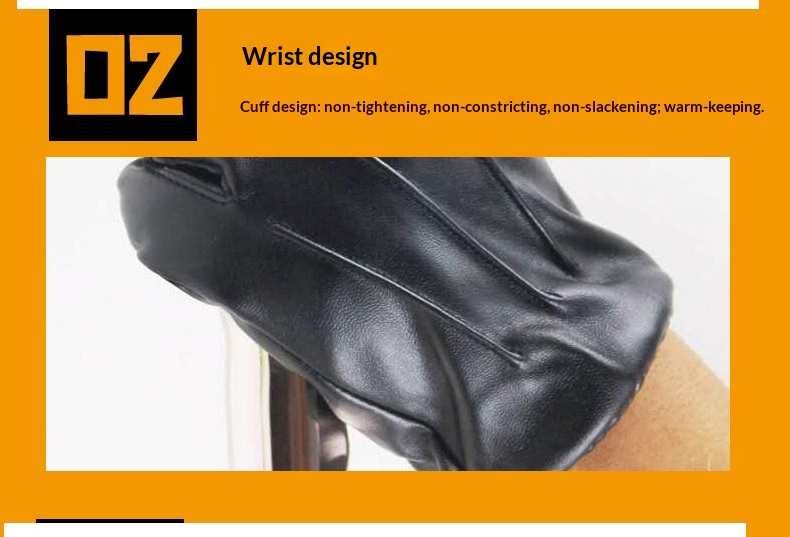 Neue Herren-Winterhandschuhe aus PU-Leder, gefüttert mit Fleece, dick und warm, für Autofahren, Radfahren und Fitness mit Touchscreen-Funktion_voghion.com