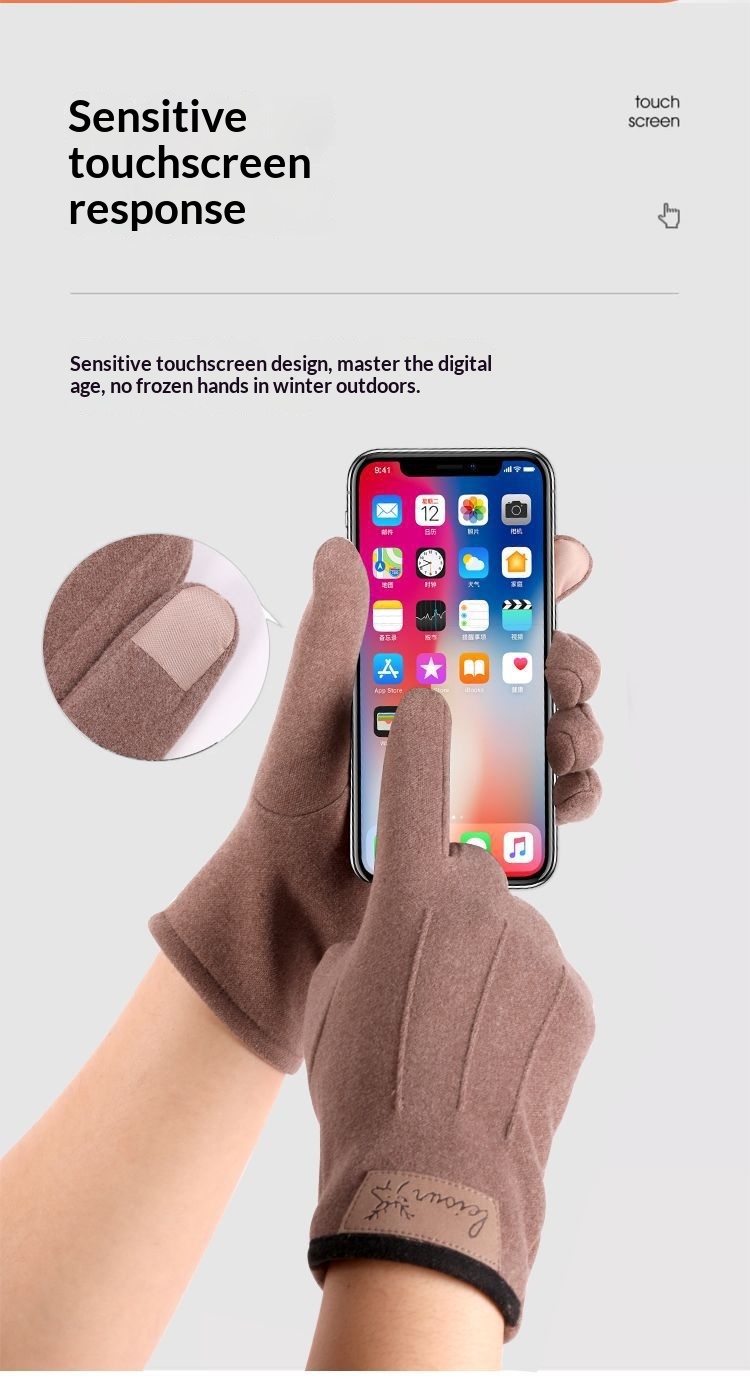 Herrenhandschuhe aus Thermofleece, warm, winddicht, Touchscreen-geeignet, kältebeständig, ideal zum Autofahren, Radfahren, für Herbst und Winter, geeignet für Angler und E-Bikes_voghion.com