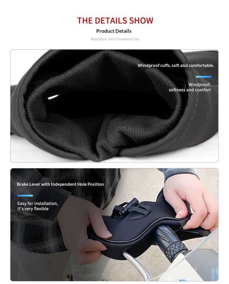 boy Boy Boy Motorcycle Handlebar Covers Fleece-Lined Warm Gloves Winter Riding Cold-Proof Windproof Handg Electric Bike Wrist_voghion.com