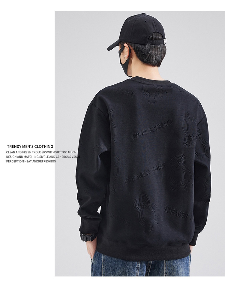 Garçon Garçon Shanggu Fashion 2025 Tenue Homme Col Rond Manches Longues Hiver Nouveau Sweat-shirt à Capuche Épais Haut Tendance_voghion.com