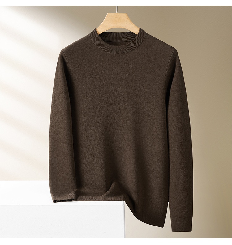 boy Boy Boy Boy Boy Parson Dragon Autumn Winter Round Neck Pullover Thickened Warm Versatile Men's Wool Sweater Slim Fit Base Layer_voghion.com