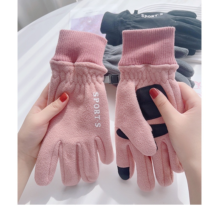 Gants pour homme et femme, chauds et coupe-vent, en polaire, parfaits pour l'hiver, le vélo électrique et les écrans tactiles. Style couple._voghion.com