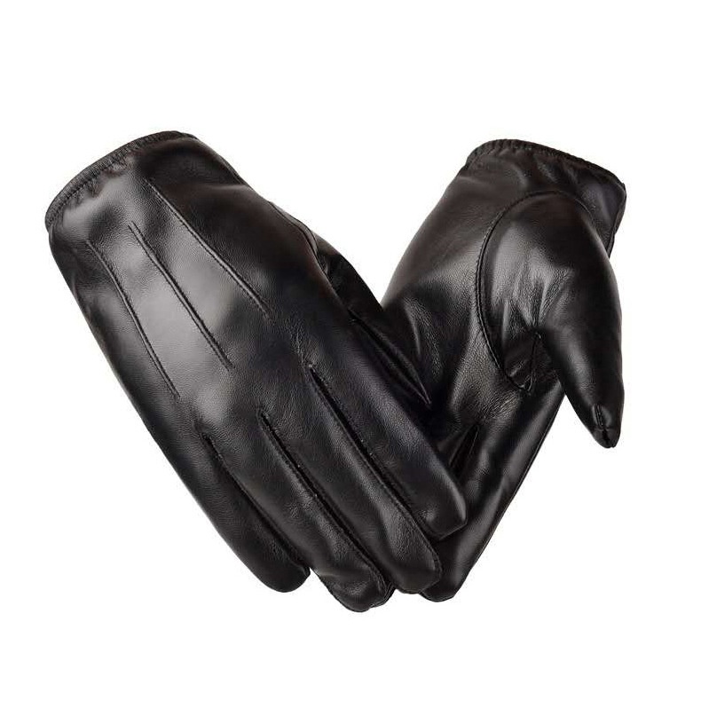 Neue Herren-Winterhandschuhe aus PU-Leder, gefüttert mit Fleece, dick und warm, für Autofahren, Radfahren und Fitness mit Touchscreen-Funktion_voghion.com