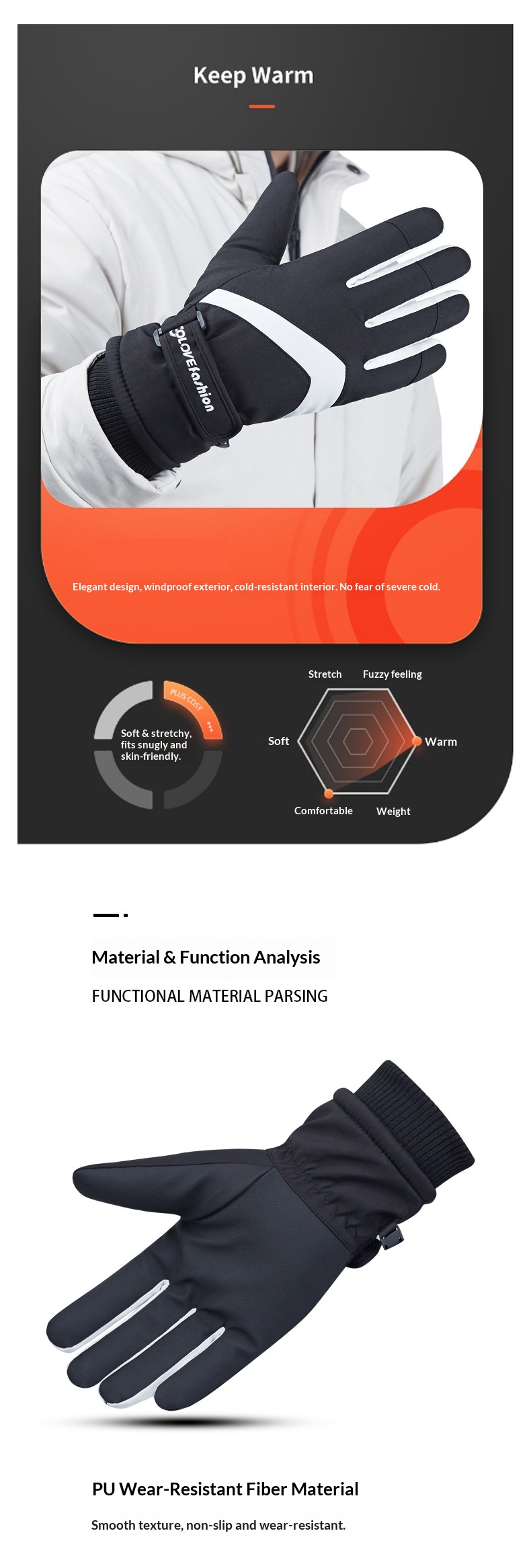 boy Boy Boy Touchscreen Ski For Men And Women, Winter Waterproof, Thickened, Fleece-lined, Warm, Windproof, Cold-resistant, Outdoor_voghion.com