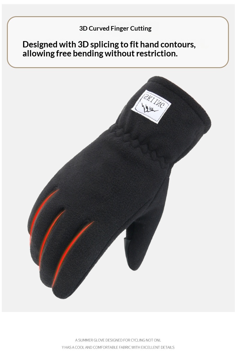 Herren-Winterhandschuhe für Radfahren, Outdoor-Sportarten, kältebeständig, wasserdicht, warm, volle Finger, geeignet für Erwachsene, Skifahren, Autofahren, Touchscreen_voghion.com