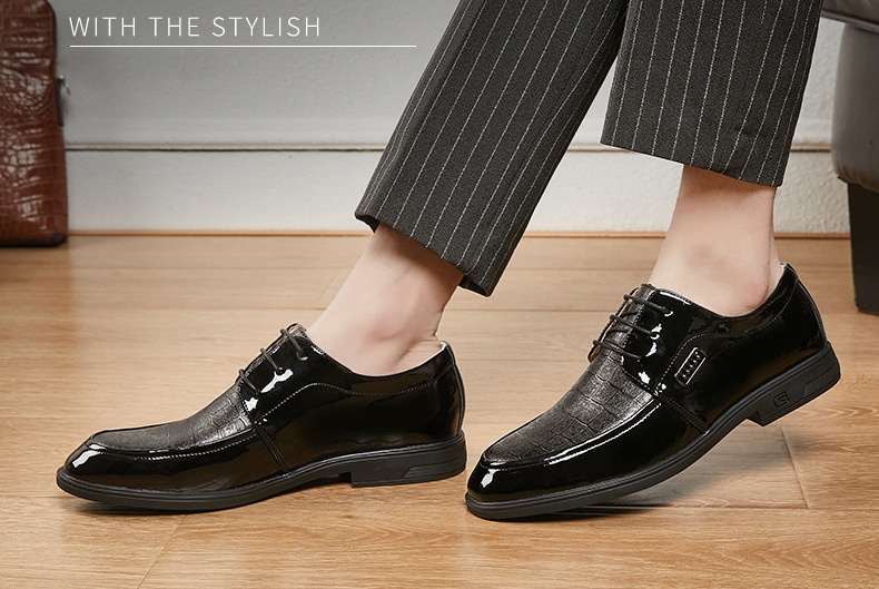 Voyage Printemps Été Nouvelles Affaires Formelles Décontractées Semelle souple Derby britannique à lacets Chaussures de mariage pour hommes en cuir_voghion.com