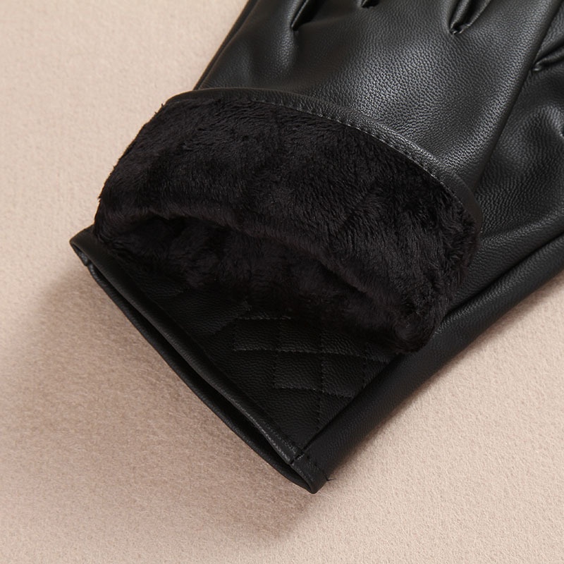 boy Boy Boy Wholesale Men's Gloves Winter Outdoor Riding Motorcycle Women's Washable Leather Touchscreen Warm Windproof Fleece In_voghion.com