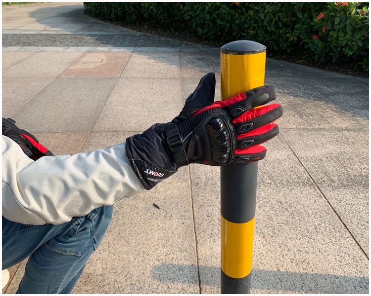 Boy Boy Supply Motorradhandschuhe, wasserdicht, warm, für den Winter, Motorradfahrer, sturzsicher, Offroad, dick, lang, für Herren_voghion.com