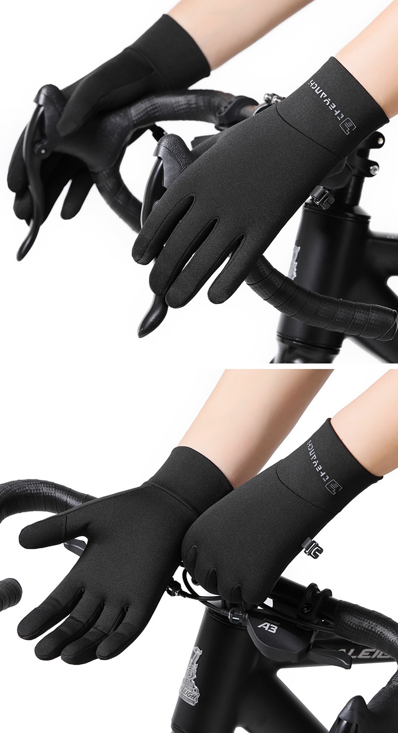 Herren Q363 Winterhandschuhe für Outdoor-Sportarten, dünn mit Fleece gefüttert, für Radfahren, Touchscreen, kältebeständig, wasserabweisend, kältebeständig, wasserabweisend_voghion.com