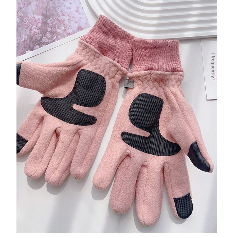 Gants pour homme et femme, chauds et coupe-vent, en polaire, parfaits pour l'hiver, le vélo électrique et les écrans tactiles. Style couple._voghion.com