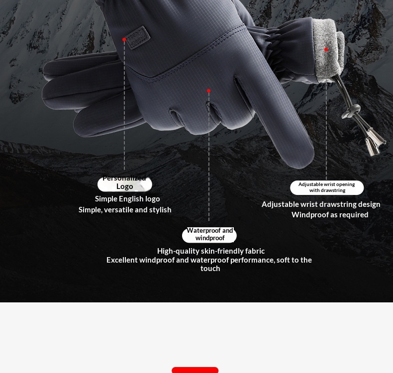 Ragazzo Ragazzo Ragazzo Nuovo Caldo Uomo Inverno Foderato in Pile Addensato Antiscivolo Guanti Antivento per Sci Ciclismo all'Aperto per Donna Produttore_voghion.com