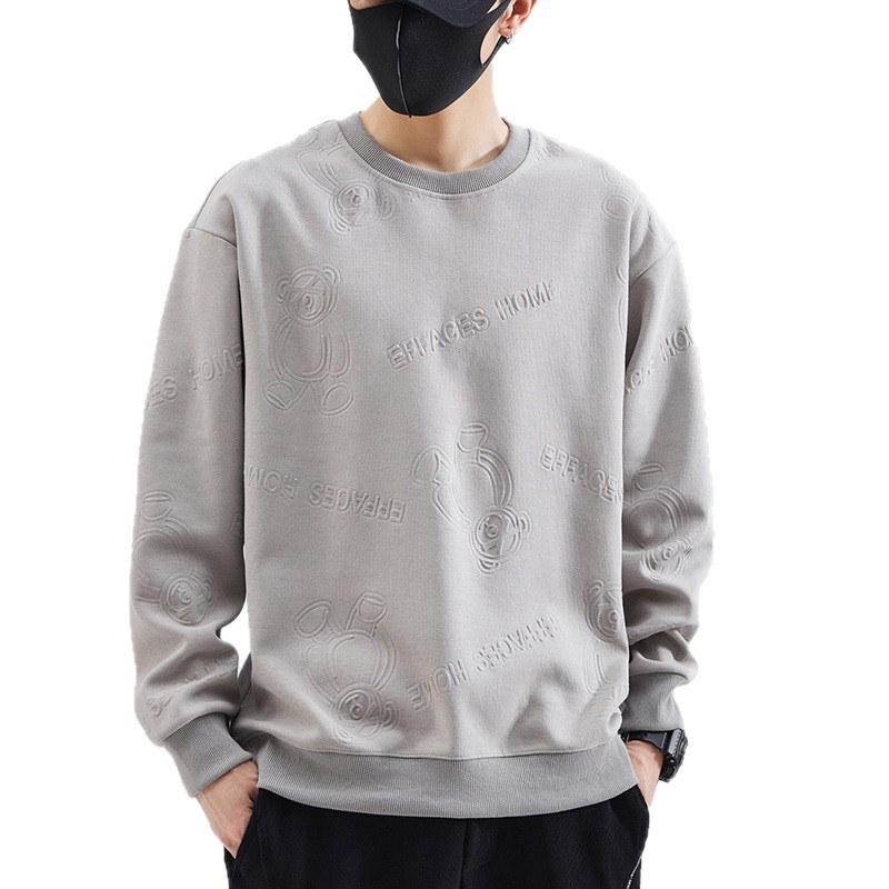 Garçon Garçon Shanggu Fashion 2025 Tenue Homme Col Rond Manches Longues Hiver Nouveau Sweat-shirt à Capuche Épais Haut Tendance_voghion.com