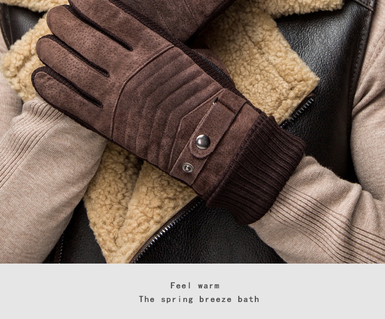 Guanti da motociclista invernali da uomo in vera pelle di maiale, resistenti al freddo, con touchscreen, foderati in pile spesso e caldi_voghion.com