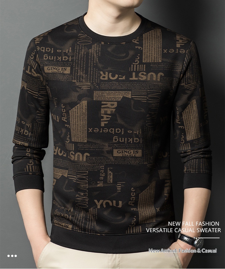 boy Boy Boy 2025 New 300g Men's Crew Neck Sweatshirt Stylish Casual Base Layer For Middle-aged And Young Adults Long Sleeve T-shirt_voghion.com