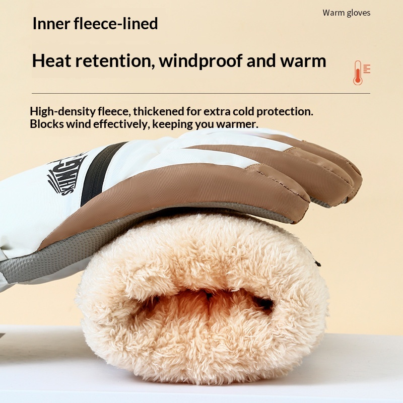Guanti da sci invernali da donna Boy Boy, caldi, touchscreen, antifreddo, adatti per giocare sulla neve, resistenti all'acqua, spessi, foderati in pile, per ciclismo,_voghion.com