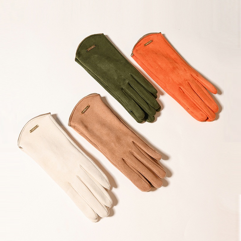 Boy Boy Winter Warm Cycling voor mannen en vrouwen, suède fluweel, schattige Koreaanse mode, gevoerd met fleece voor buiten, verdikt touchscreen_voghion.com