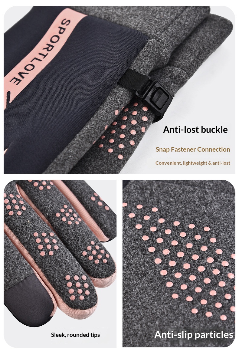 boy Boy Boy Winter Warm Anti-Slip Touchscreen Gloves For Men And Women, Fleece-Lined, Outdoor Sports, Skiing, Waterproof, Motorcycle_voghion.com