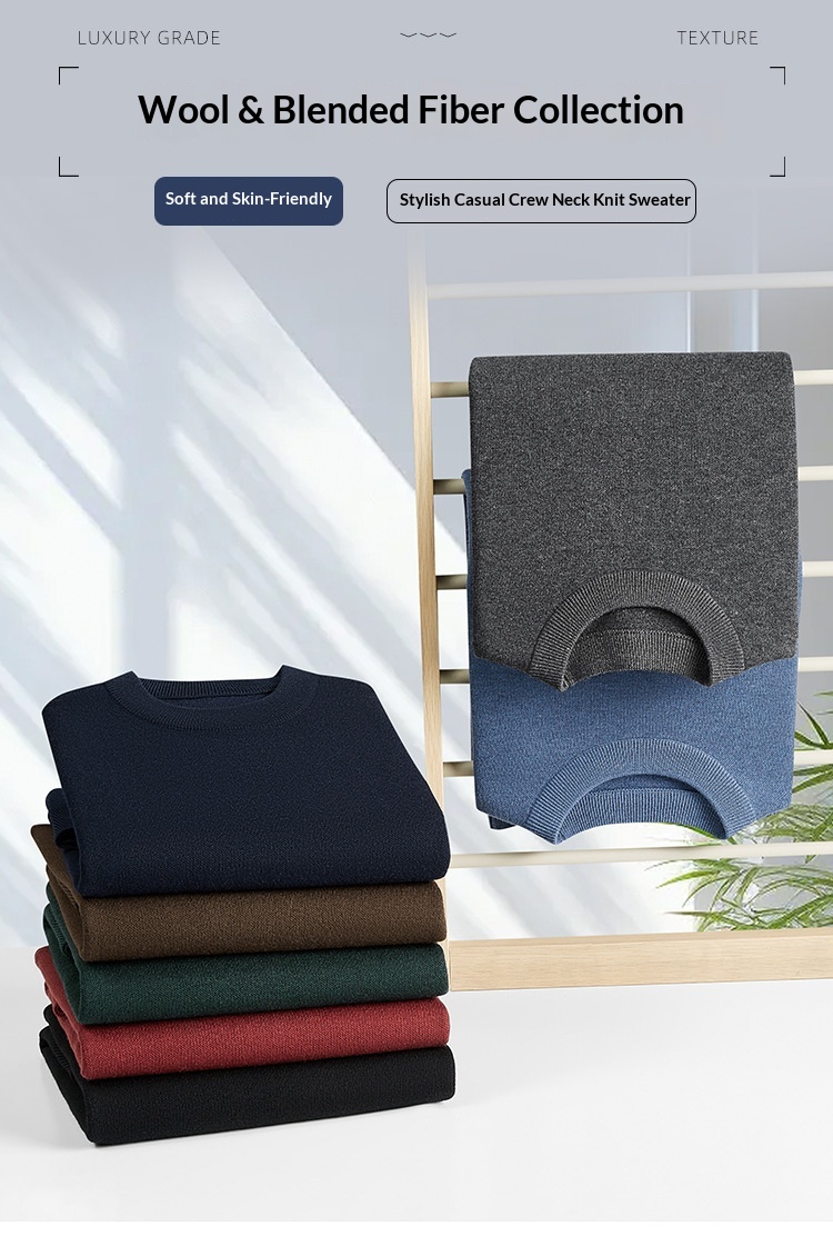 boy Boy Boy Boy Boy Parson Dragon Autumn Winter Round Neck Pullover Thickened Warm Versatile Men's Wool Sweater Slim Fit Base Layer_voghion.com