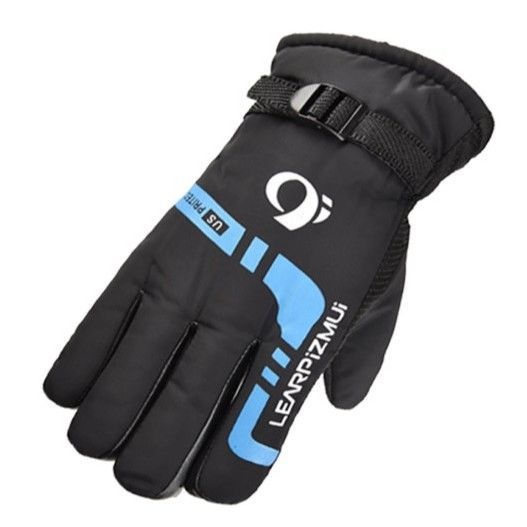 Jungen-Winterhandschuhe, warm, fleecegefüttert, dick, winddicht, rutschfest, für Herren, geeignet für E-Bike, Motorrad, Outdoor-Aktivitäten und Skifahren_voghion.com