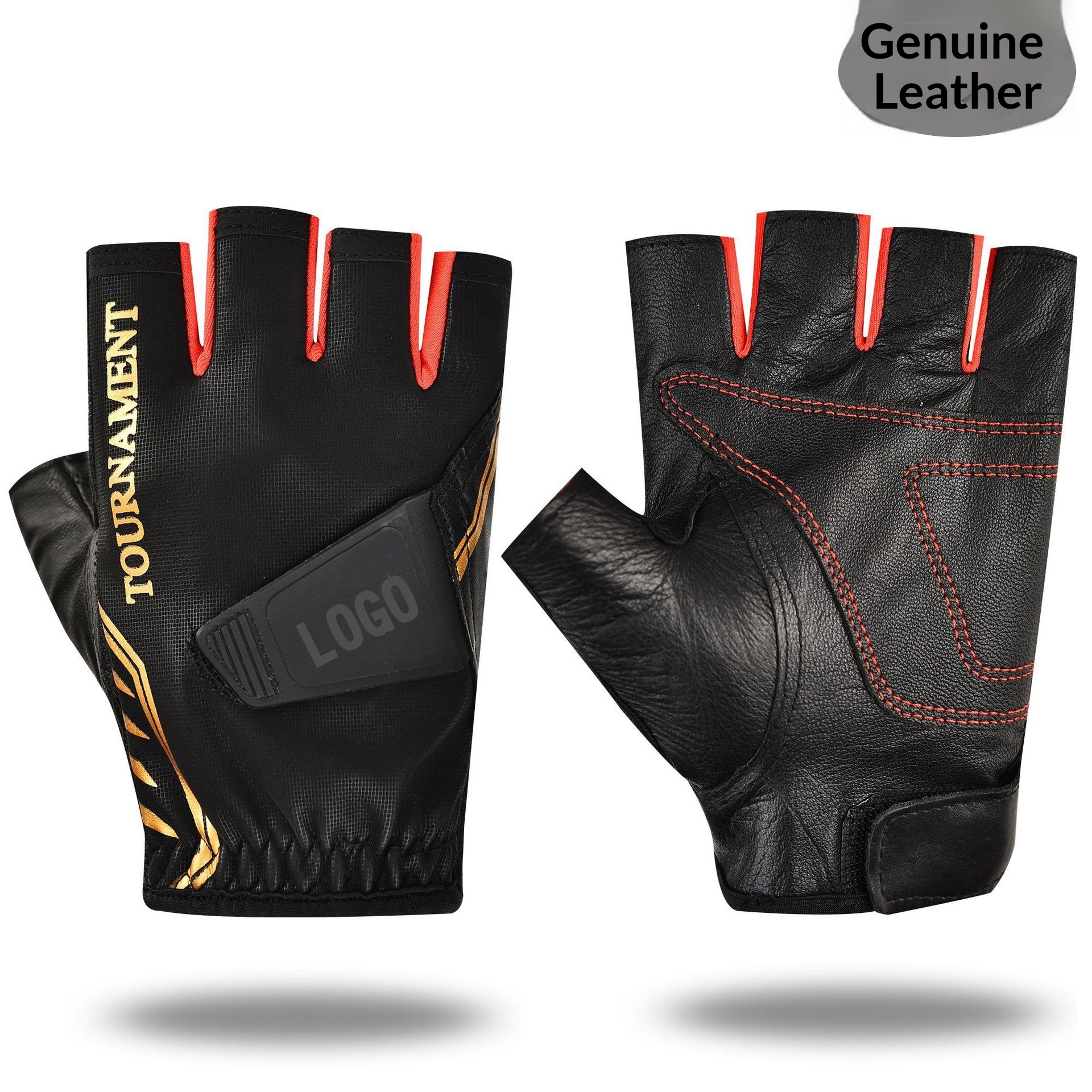 Herrenhandschuhe aus echtem Leder, warm, dreifingrig, wasserdicht, ideal zum Angeln, Fitness und für Outdoor-Aktivitäten._voghion.com