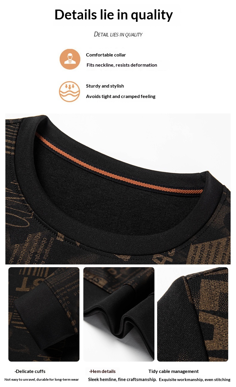 boy Boy Boy 2025 New 300g Men's Crew Neck Sweatshirt Stylish Casual Base Layer For Middle-aged And Young Adults Long Sleeve T-shirt_voghion.com