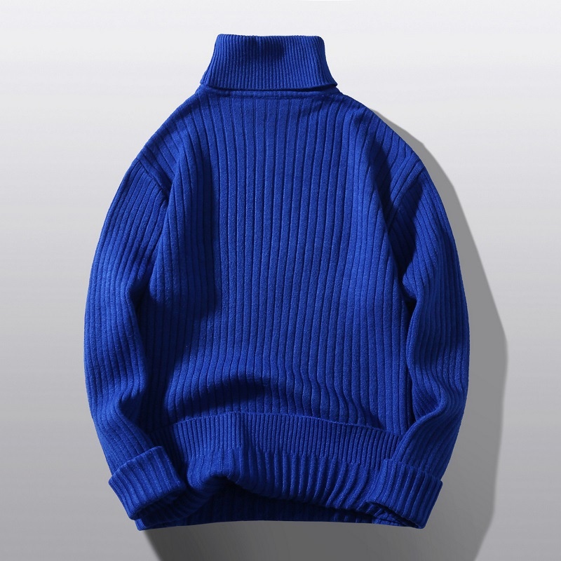 boy Boy Boy Boy Autumn Winter Main Promotion High Volume Men's Turtleneck Pullover Button Flower Casual Knitted Sweater Base Layer In_voghion.com