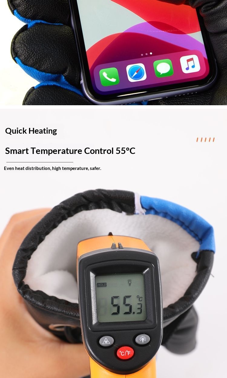 garçon Garçon Garçon Véhicule électrique Moto Recharge Gants chauffants auto-chauffants Chauffe-mains Housses de guidon Conduite Chaud Hiver M_voghion.com