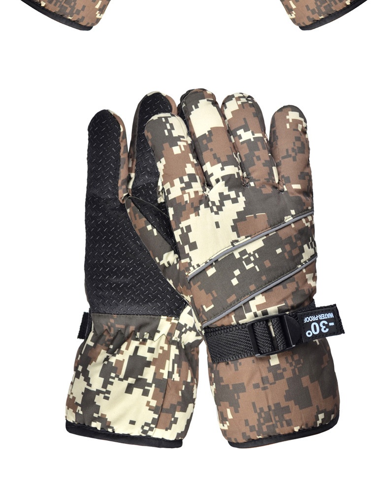 Guanti invernali caldi e spessi mimetici per uomo, sci, ciclismo, nord-est, antifreddo, impermeabili, antivento, taglia grande_voghion.com