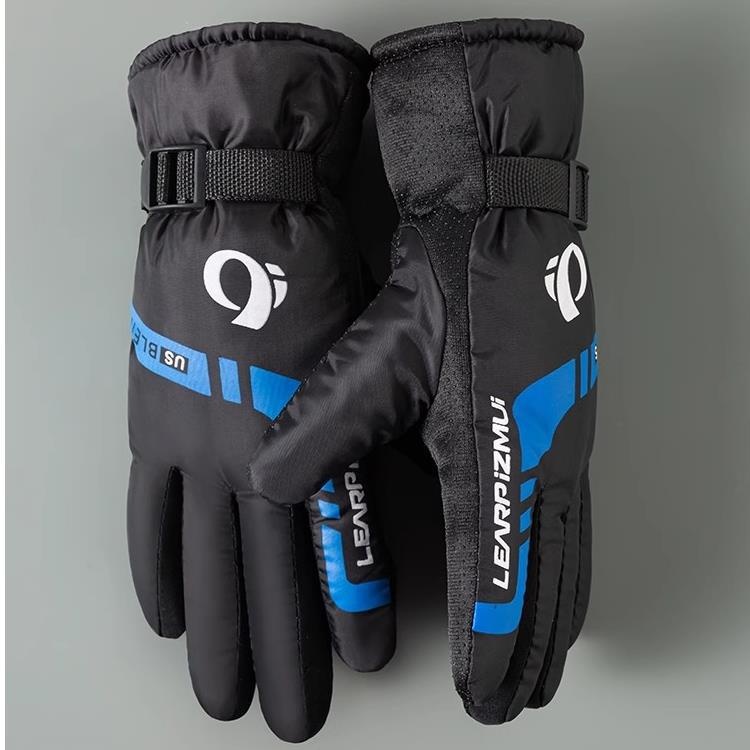 Jungen-Winterhandschuhe, warm, fleecegefüttert, dick, winddicht, rutschfest, für Herren, geeignet für E-Bike, Motorrad, Outdoor-Aktivitäten und Skifahren_voghion.com