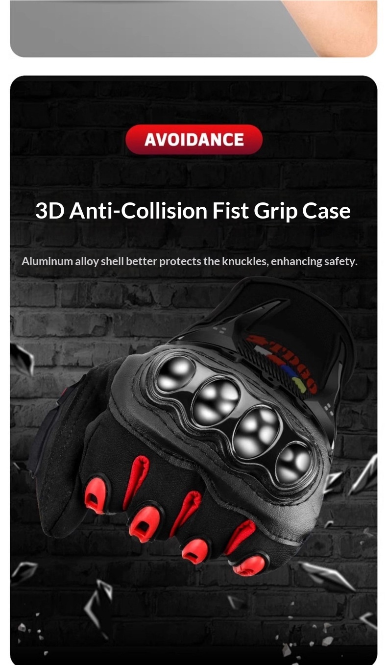 boy Boy Boy Men's Winter Motorcycle Riding Gloves, Cold-Proof, Warm, Rider, Off-Road, Anti-Slip, All-Season, Women's Half Gloves_voghion.com