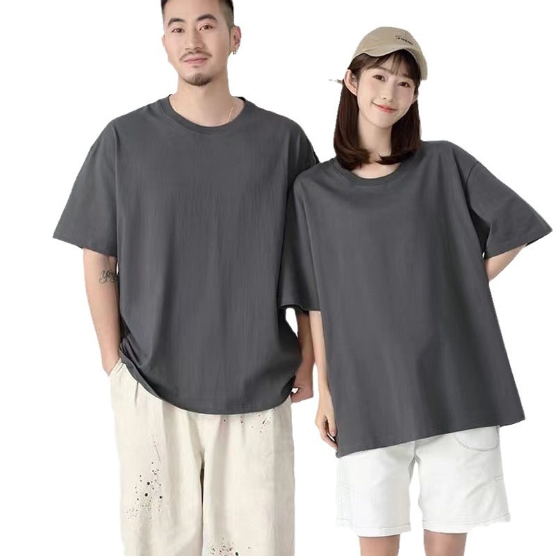 ragazzo Ragazzo Maglietta da lavoro in puro cotone pesante da 300 g, uniforme da uomo, pubblicità, corta, stampata all'ingrosso, tinta unita, mezza manica_voghion.com