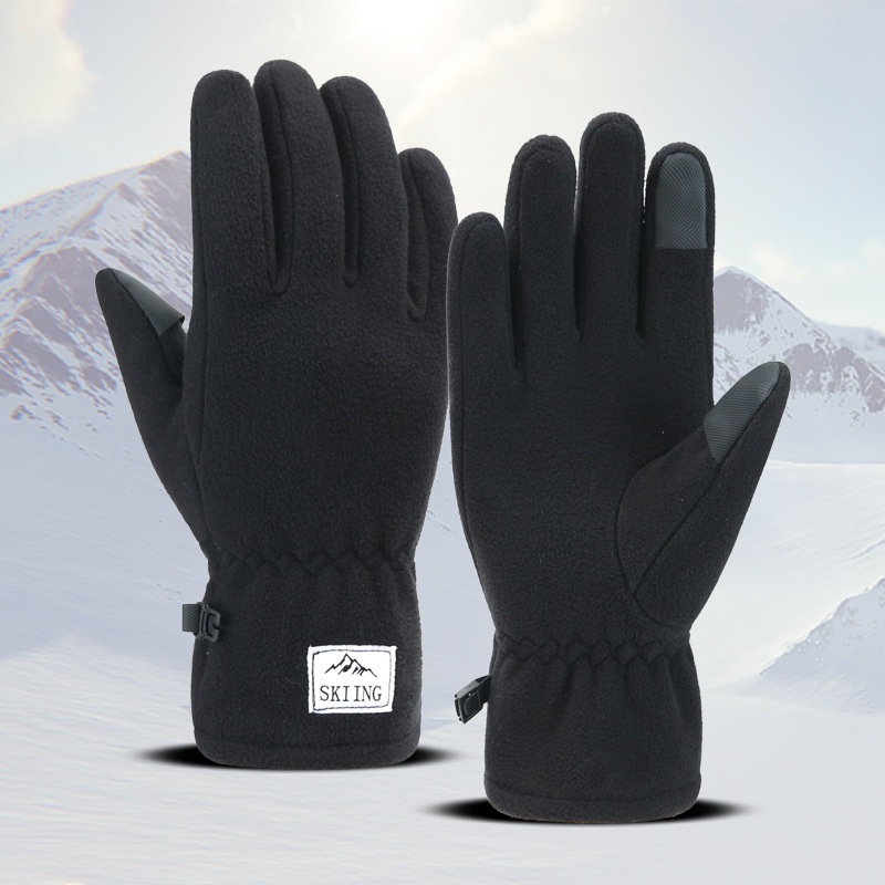 Herren-Winterhandschuhe für Radfahren, Outdoor-Sportarten, kältebeständig, wasserdicht, warm, volle Finger, geeignet für Erwachsene, Skifahren, Autofahren, Touchscreen_voghion.com