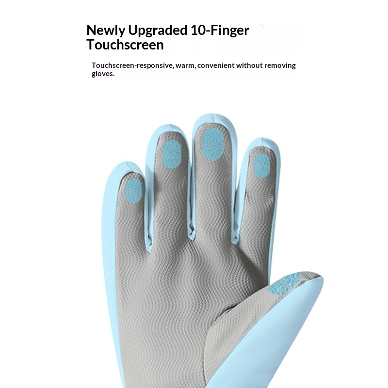 boy Boy Boy Women's Ski Winter Sports Outdoor Men's Warm Fleece Lined Windproof Cold-Proof Touchscreen Cycling Gloves_voghion.com