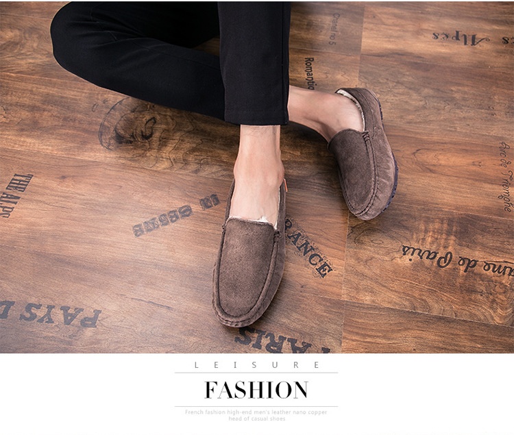 Voyage 501-3 Winter Heren Loafers Katoenen Driving Lage Mid-mouth Instappers Fleecegevoerde Warme Platte Casual Leren Schoenen_voghion.com