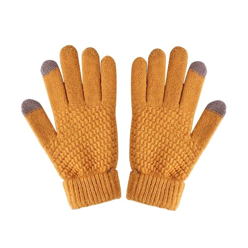 boy Boy Boy New Touchscreen For Men Women, Autumn And Winter, Fleece-Lined, Thickened, Warm, Cold-Proof, Outdoor Cycling Knitted_voghion.com