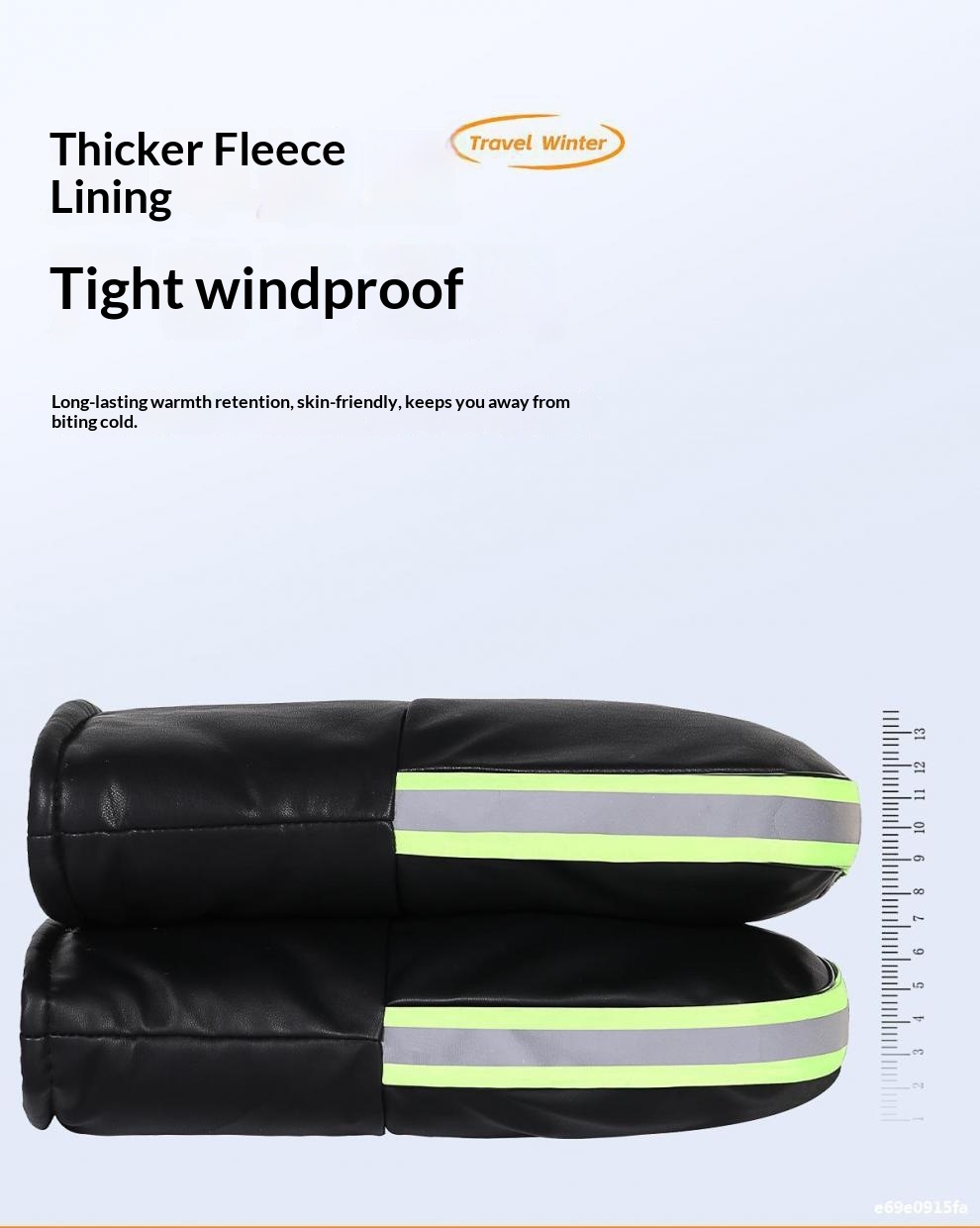 Gants de guidon d'hiver chauds et coupe-vent en coton épais pour motos électriques, pour hommes et femmes._voghion.com