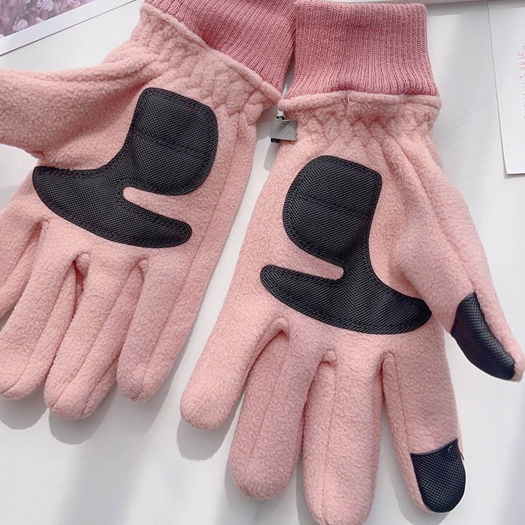 Gants pour homme et femme, chauds et coupe-vent, en polaire, parfaits pour l'hiver, le vélo électrique et les écrans tactiles. Style couple._voghion.com