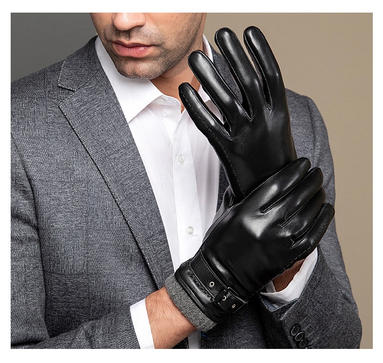 Boy Boy Boy Vera Pelle per Uomo, Autunno e Inverno, Foderato in Pile, Caldo, Ispessito, Guida, Equitazione, Affari, Regalo, Primo Strato_voghion.com