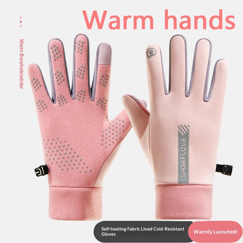 boy Boy Boy Winter Men And Women, Fleece-Lined, Windproof, Cold-Resistant, Touchscreen, Non-Slip, For Riding, Driving, Outdoor_voghion.com