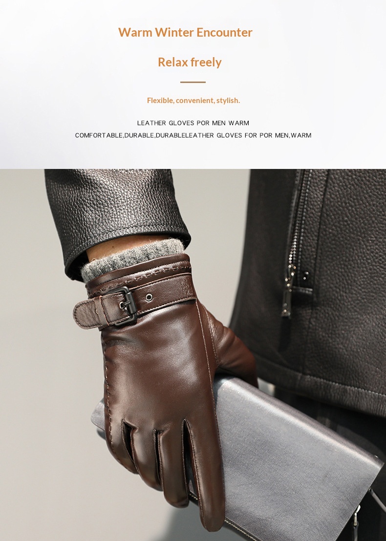 Boy Boy Boy Vera Pelle per Uomo, Autunno e Inverno, Foderato in Pile, Caldo, Ispessito, Guida, Equitazione, Affari, Regalo, Primo Strato_voghion.com