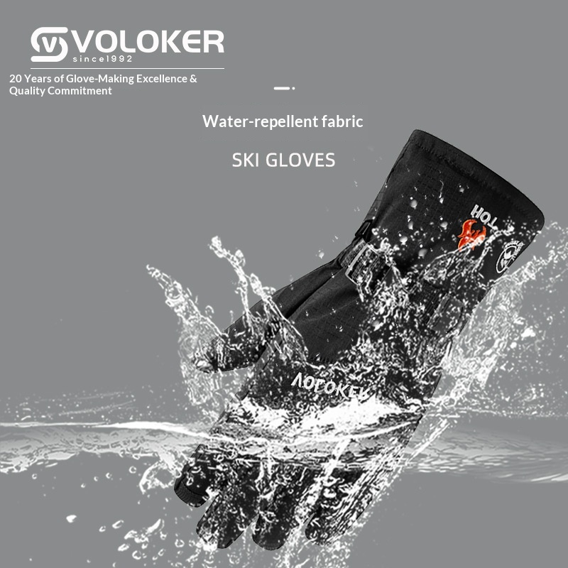 boy Boy Boy Men's Ski Winter Warm Outdoor Sports Windproof Waterproof Touchscreen Fleece Lined Cycling Gloves_voghion.com