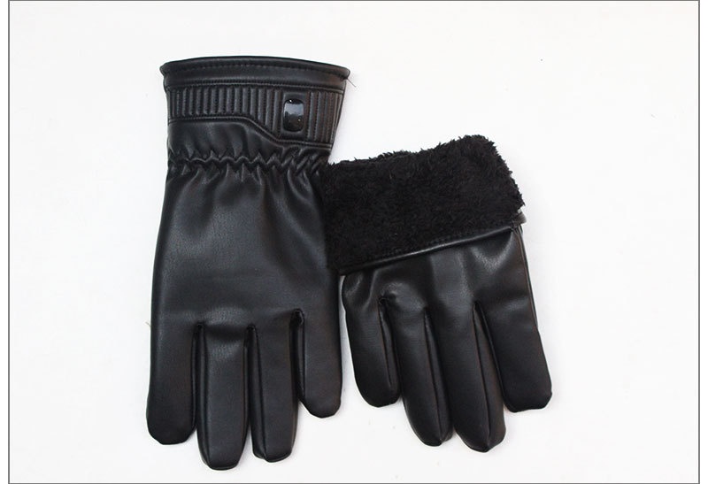 boy Boy Boy Autumn Winter New Down Cotton Leather Men Touch Screen Windproof Fleece Lined Thickened Motorcycle Driving Warm Ski_voghion.com