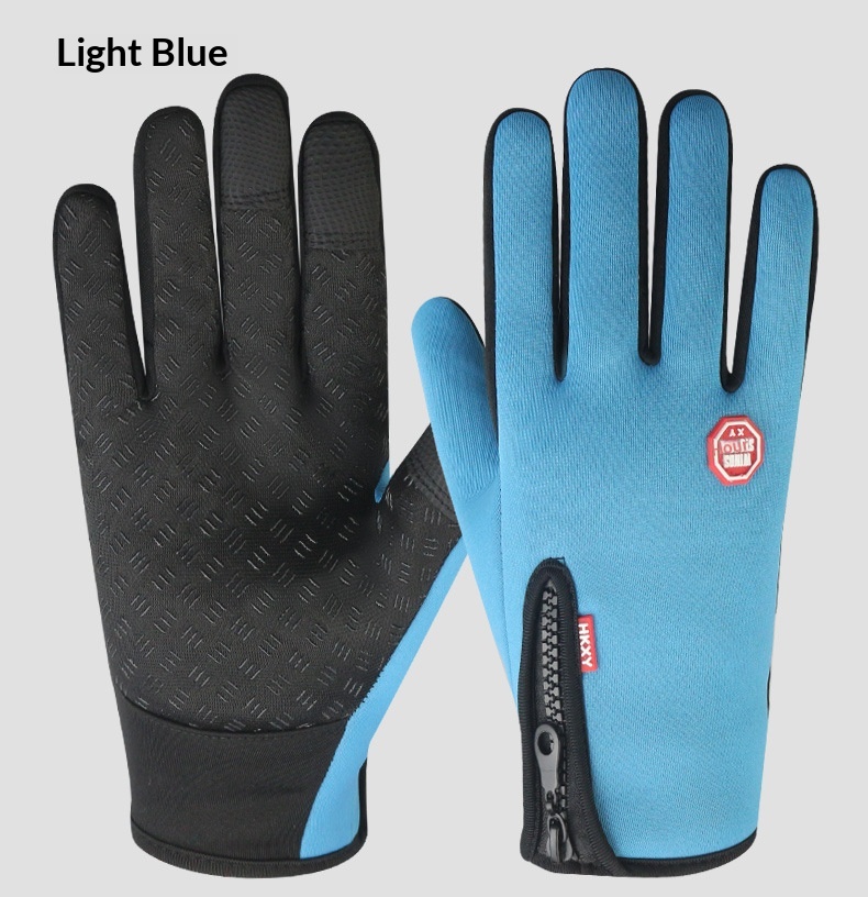 boy Boy Boy With Zipper Design Outdoor Cycling Gloves For Men Winter Women Riding Touchscreen Motorcycle Waterproof Warm_voghion.com