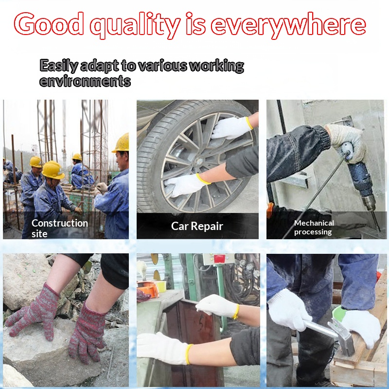 Guanti da lavoro in filato di cotone per uomo, taglia unica, resistenti e spessi, all'ingrosso, invernali_voghion.com