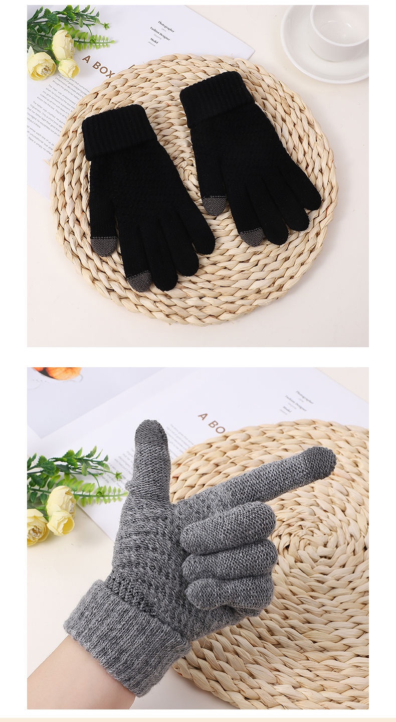 Junge Jungen Fahrradhandschuhe Warmes Fleece Touchscreen Schüler Winter Damen Radfahren Sport Winddicht Kältedicht Herren Autofahren_voghion.com