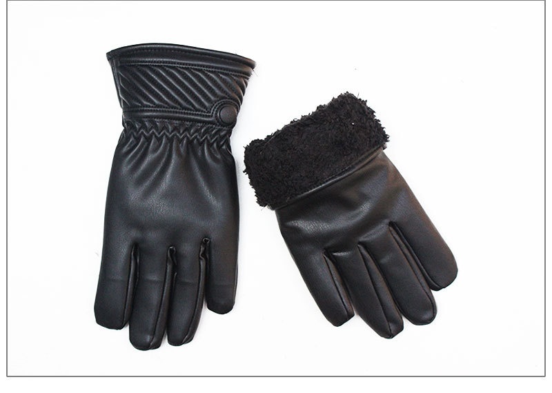 boy Boy Boy Autumn Winter New Down Cotton Leather Men Touch Screen Windproof Fleece Lined Thickened Motorcycle Driving Warm Ski_voghion.com