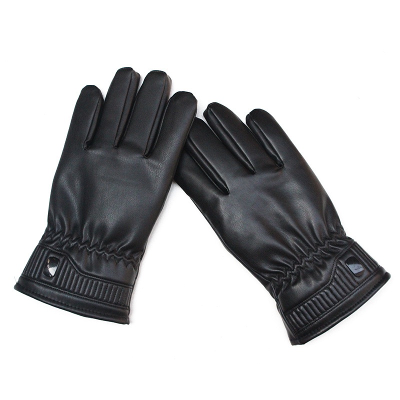 boy Boy Boy Autumn Winter New Down Cotton Leather Men Touch Screen Windproof Fleece Lined Thickened Motorcycle Driving Warm Ski_voghion.com